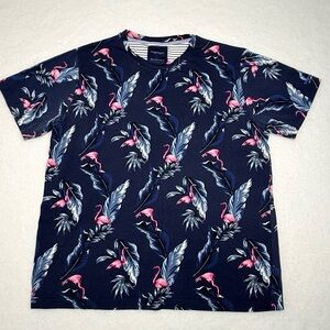 Men’s Flamingo Print Navy T-Shirt Pre-Owned XL